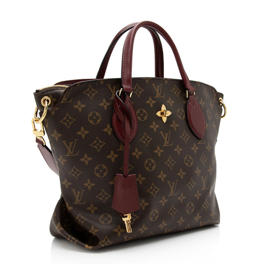 Louis Vuitton Monogram Canvas Flower MM Zip Tote (SHF-QAmXo7)