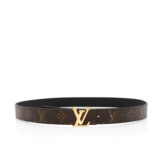 Louis Vuitton Monogram Canvas Reversible Initiales Belt - Size 36 / 90 (SHF-MouOLX)