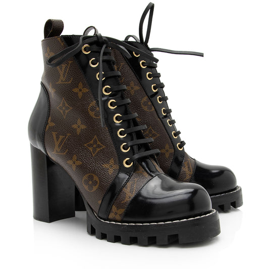 Louis Vuitton Monogram Canvas Star Trail Ankle Boots - Size 8 / 38 (SHF-g0tcFc)