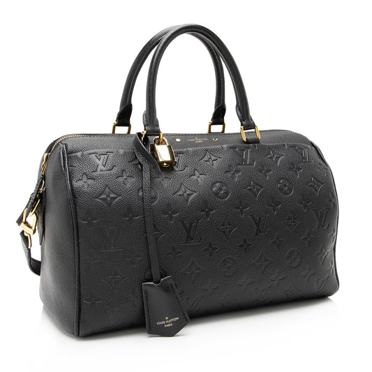 Louis Vuitton Monogram Empreinte Speedy Bandouliere 30 NM Satchel (SHF-UzN7iO)