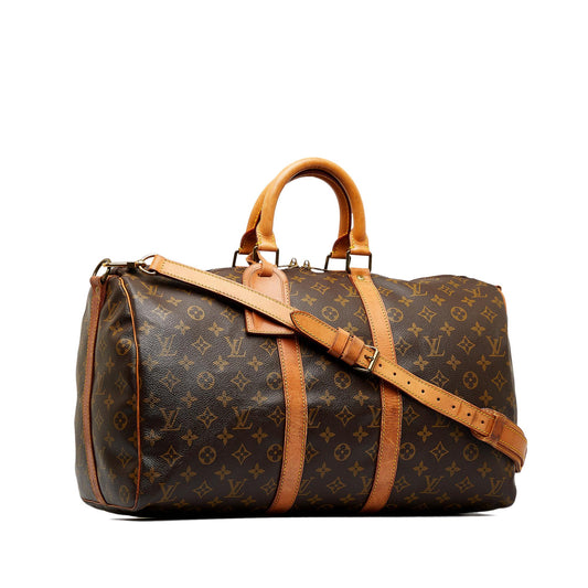 Louis Vuitton Monogram Keepall Bandouliere 45 (SHG-Ffun5j)