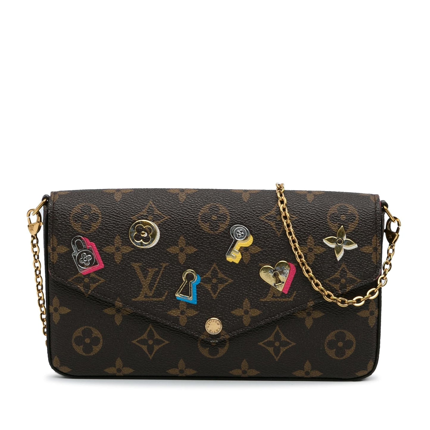 Louis Vuitton Monogram Love Lock Pochette Felicie (SHG-iYskzT)