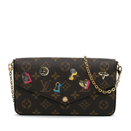 Louis Vuitton Monogram Love Lock Pochette Felicie (SHG-iYskzT)