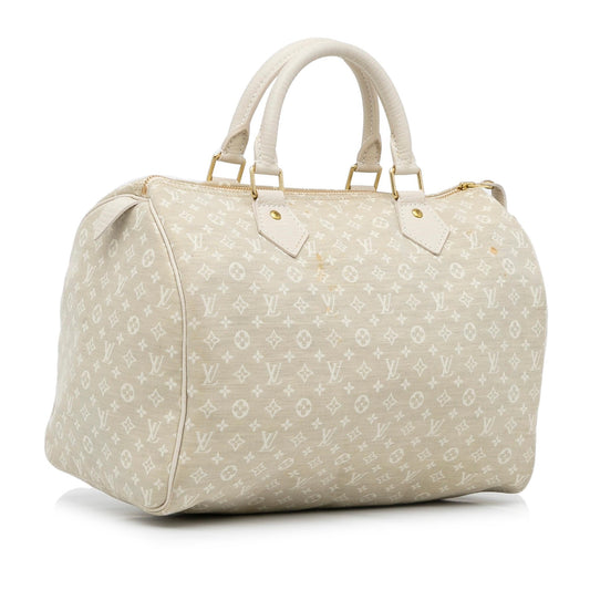 Louis Vuitton Monogram Mini Lin Speedy 30 (SHG-ixKbDp)