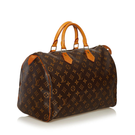 Louis Vuitton Monogram Speedy 35 (SHG-35338)