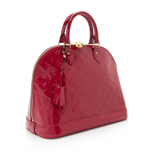 Louis Vuitton Monogram Vernis Alma MM Satchel (SHF-22630)