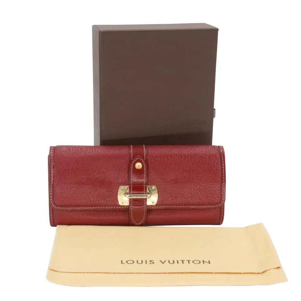 Louis Vuitton Pebbled Leather Strap Buckle Long Continental Wallet LV-W0930P-0414