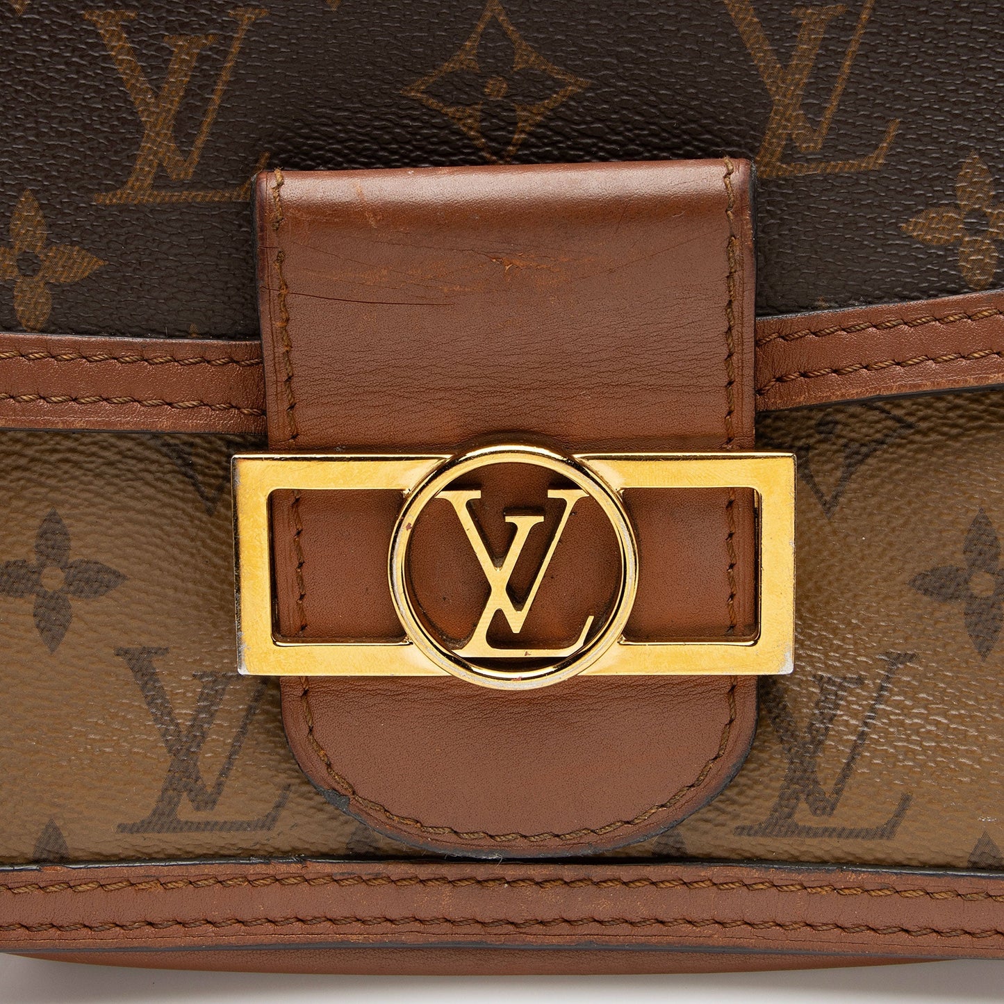 Louis Vuitton Reverse Monogram Mini Dauphine Shoulder Bag (SHF-dz9N6Z)