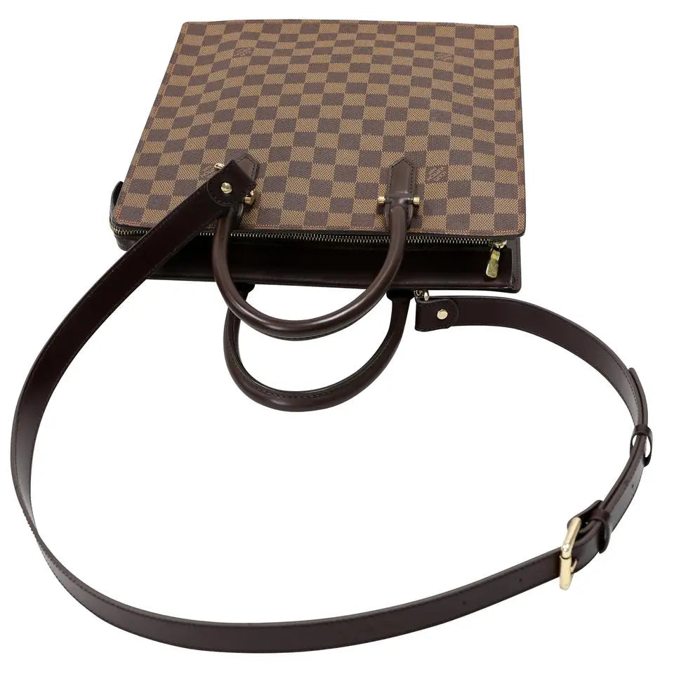Louis Vuitton Sac Plat Venice Damier Ebene Monogram Canvas Crossbody Bag LV-B0526P-0001