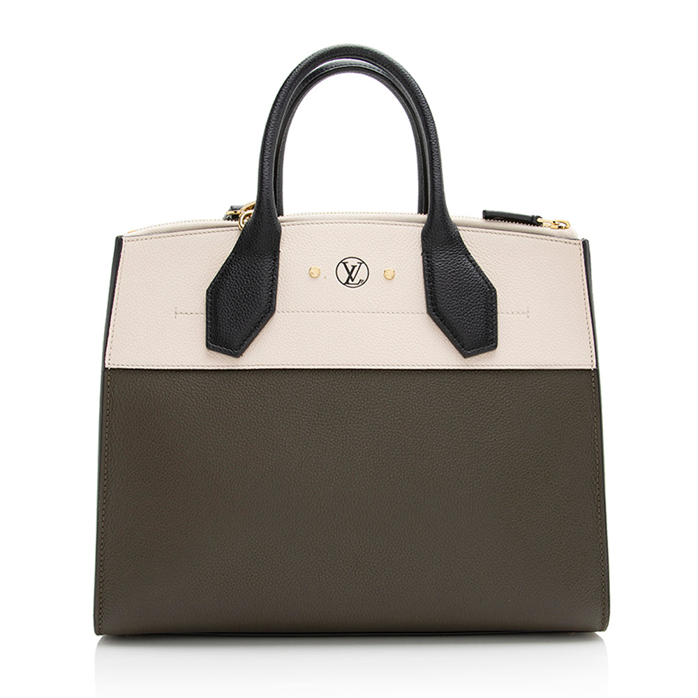 Louis Vuitton Taurillon CIty Steamer MM Tote (SHF-22526)