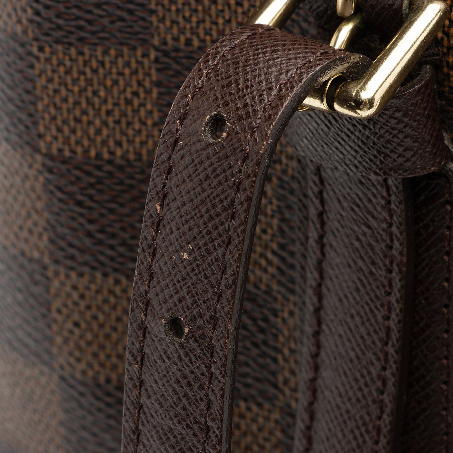 Louis Vuitton Vintage Damier Ebene Marais Bucket Tote (SHF-RnHIWY)