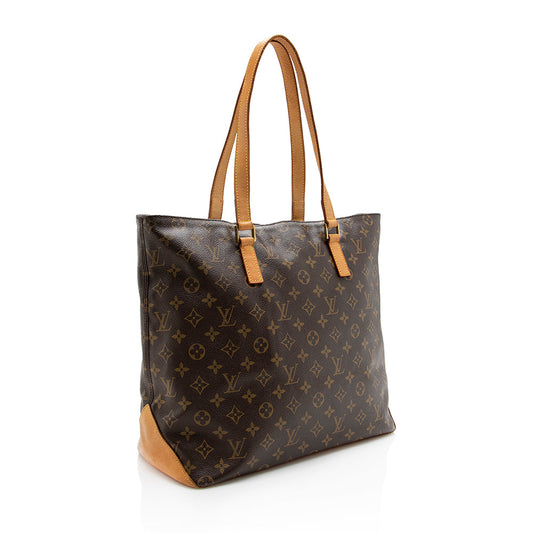 Louis Vuitton Vintage Monogram Canvas Cabas Mezzo Tote (SHF-15326)