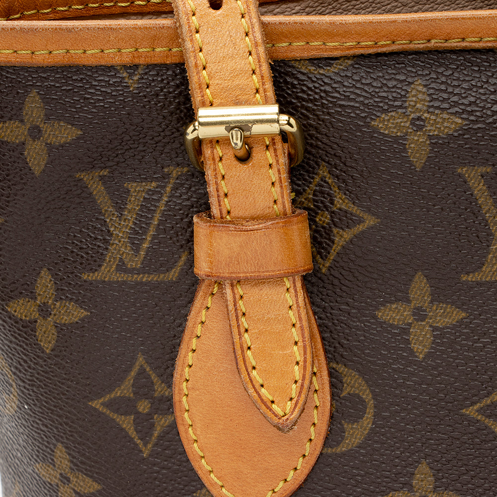 Louis Vuitton Vintage Monogram Canvas Petit Bucket Tote (SHF-21631)