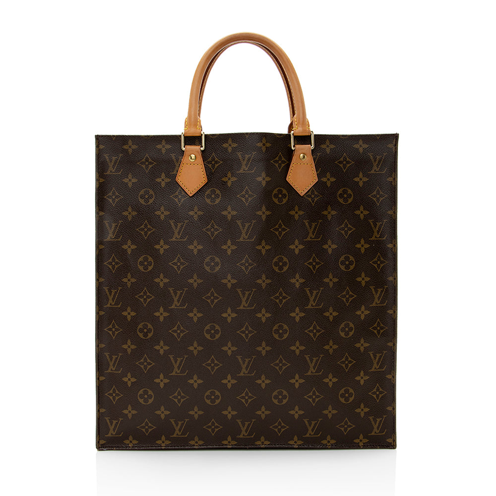 Louis Vuitton Vintage Monogram Canvas Sac Plat Tote (SHF-20209)