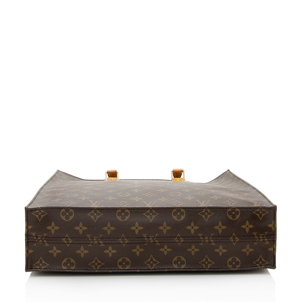 Louis Vuitton Vintage Monogram Canvas Sac Plat Tote (SHF-20209)