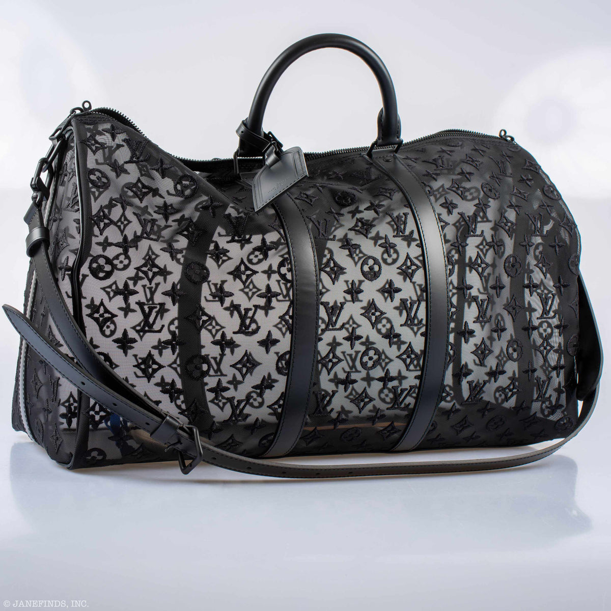 Louis Vuitton x Virgil Abloh Keepall 50 Bandouliere Black Monogram Mesh