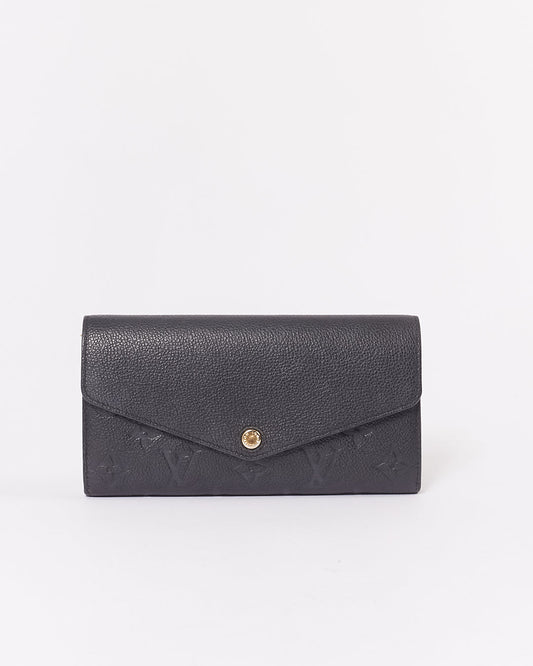 Louis Vuitton Black Empreinte Monogram Continental Sarah Wallet