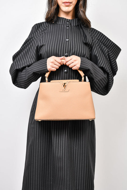 Louis Vuitton Camel Leather Capucines MM