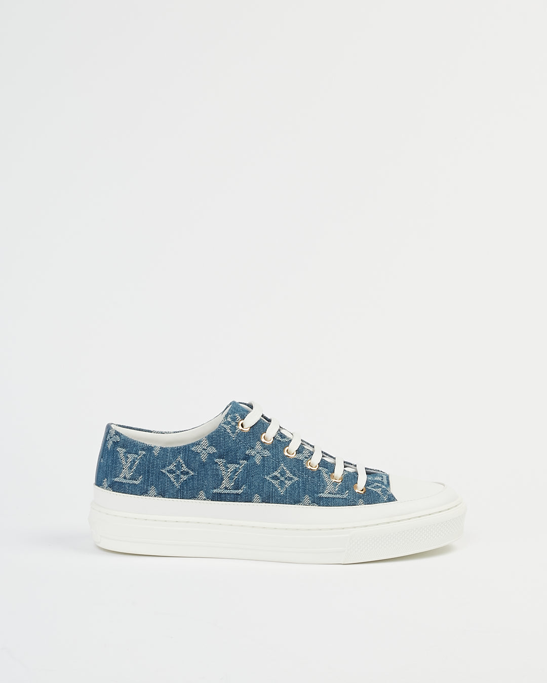 Louis Vuitton Denim Monogram Low Top Sneakers - 38