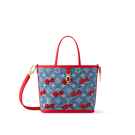 Louis Vuitton LV x TM Cherry Denim Neverfull Inside Out BB M14997