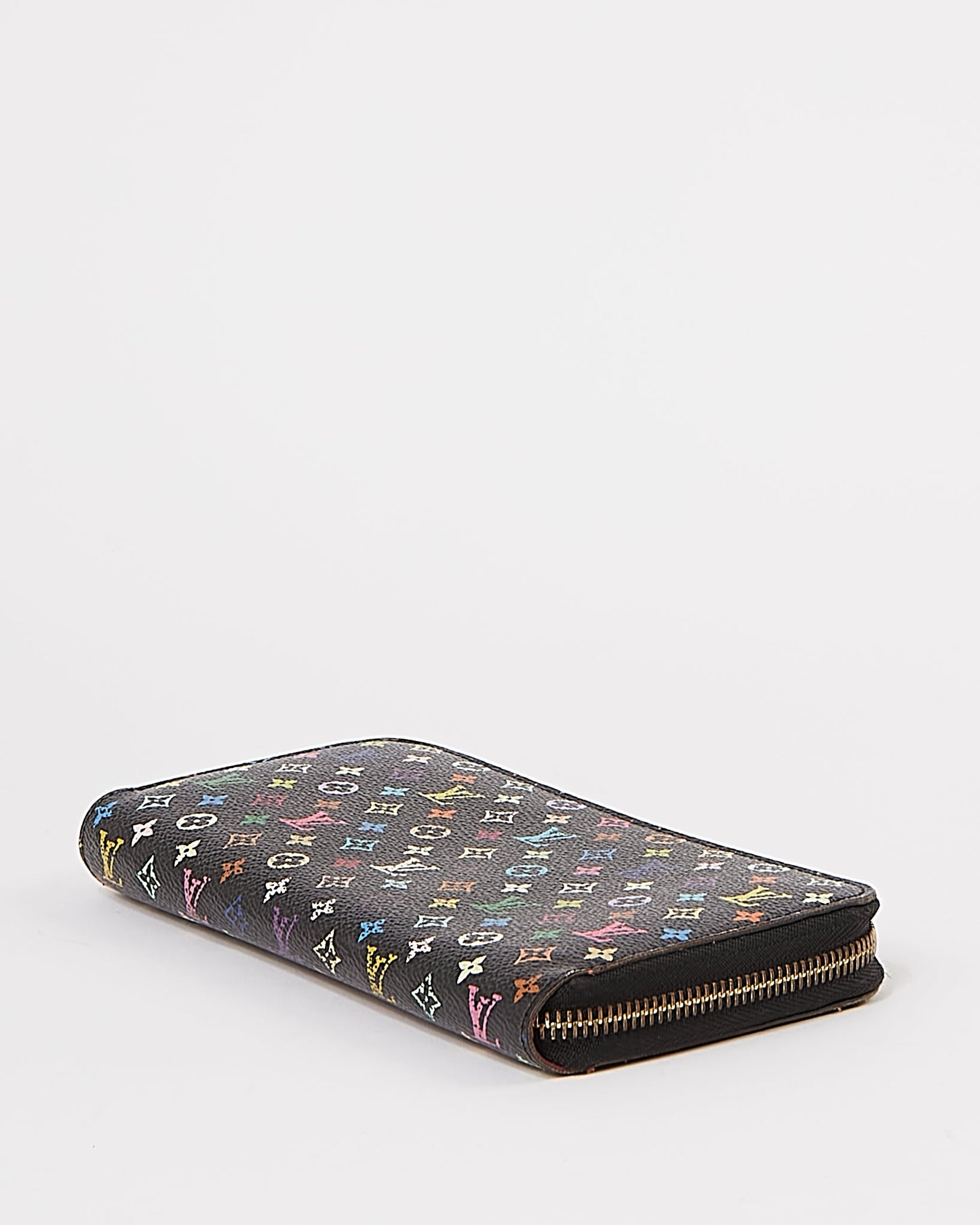 Louis Vuitton Monogram Black Multicolore Murakami Zippy Wallet