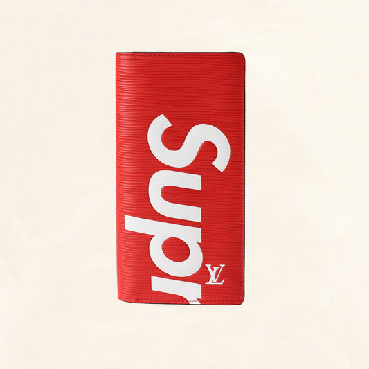 Louis Vuitton | Supreme Brazza Long Wallet Epi | Red