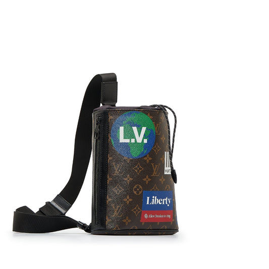 LOUIS VUITTON Monogram Chalk Sling Bag