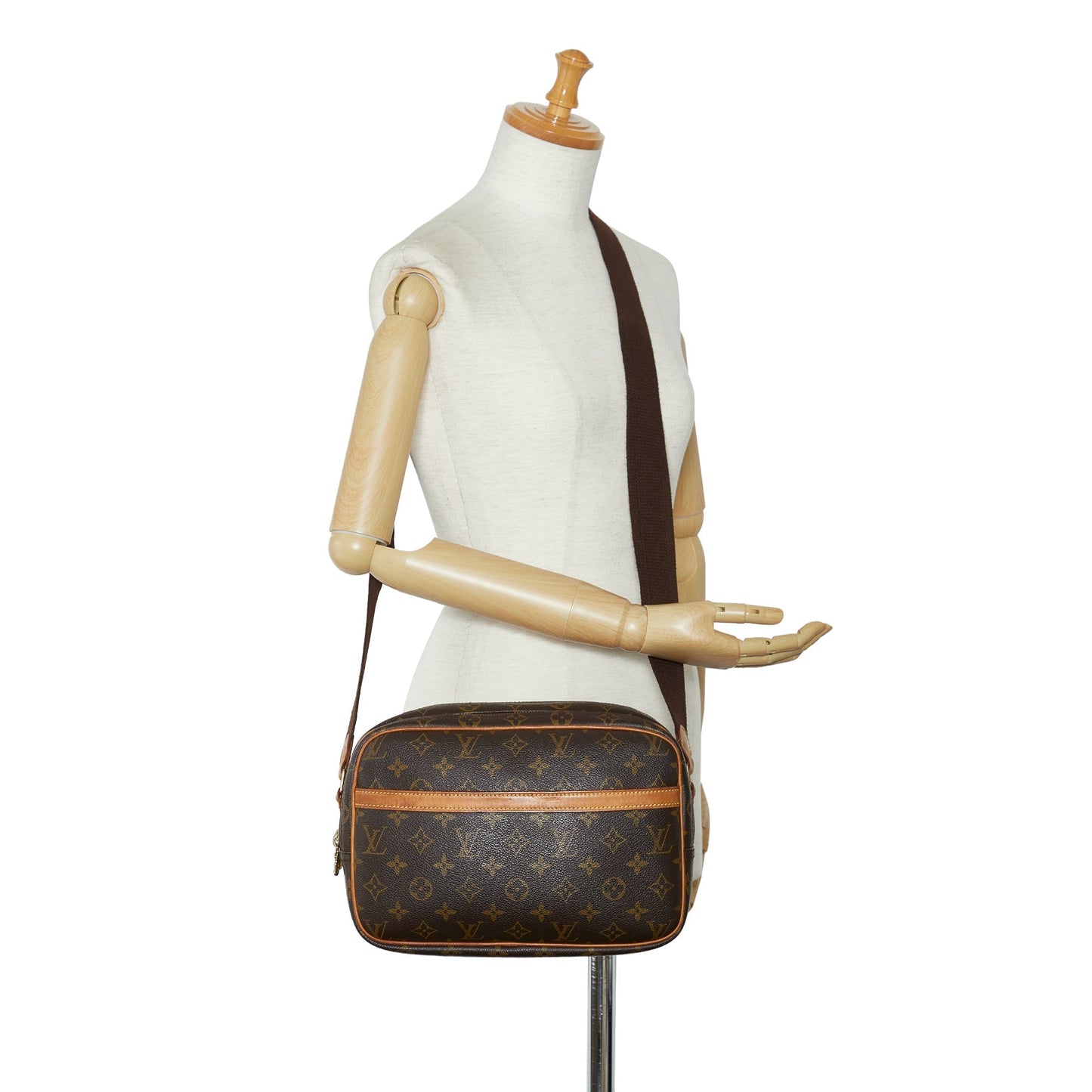 LOUIS VUITTON Monogram Reporter PM Crossbody Bag