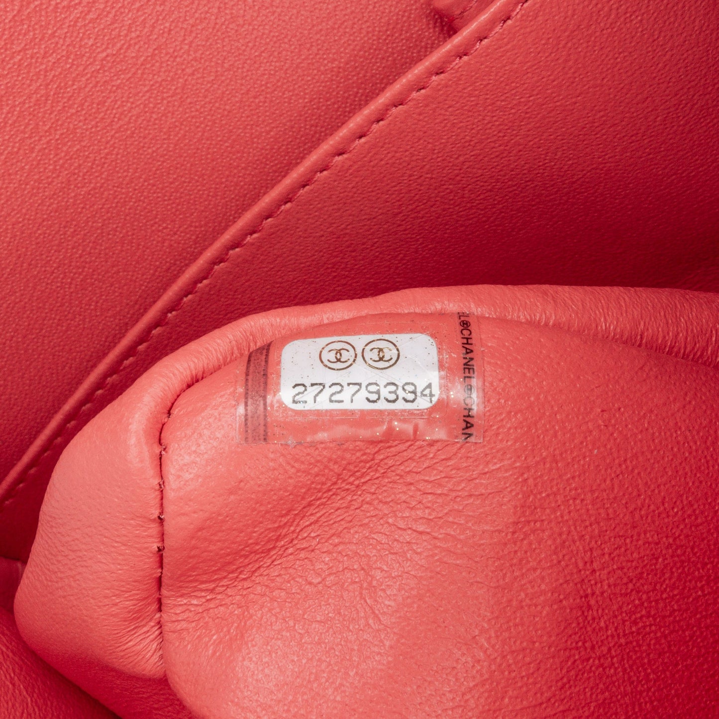 Red Chanel Medium Classic Chevron Lambskin Double Flap Shoulder Bag