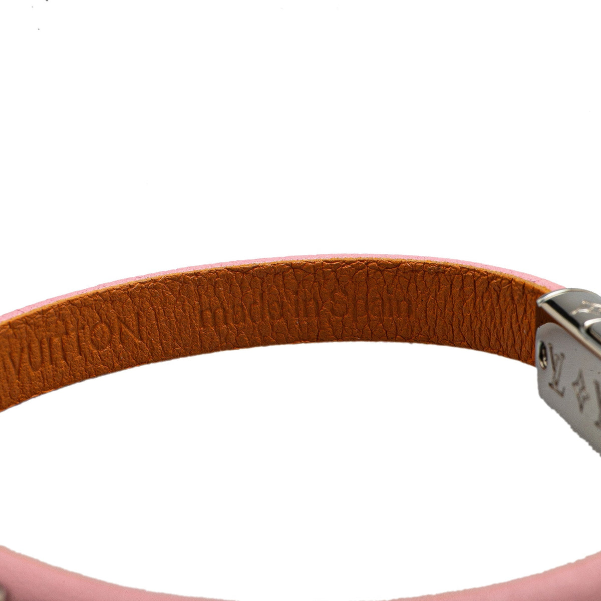 Pink Louis Vuitton Leather LV Confidential Bracelet