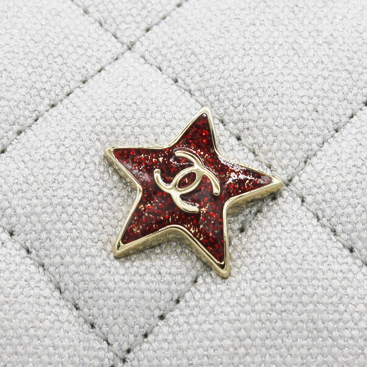 Chanel Silver 2.55 Canvas Reissue Space Charms 227 Flap Bag