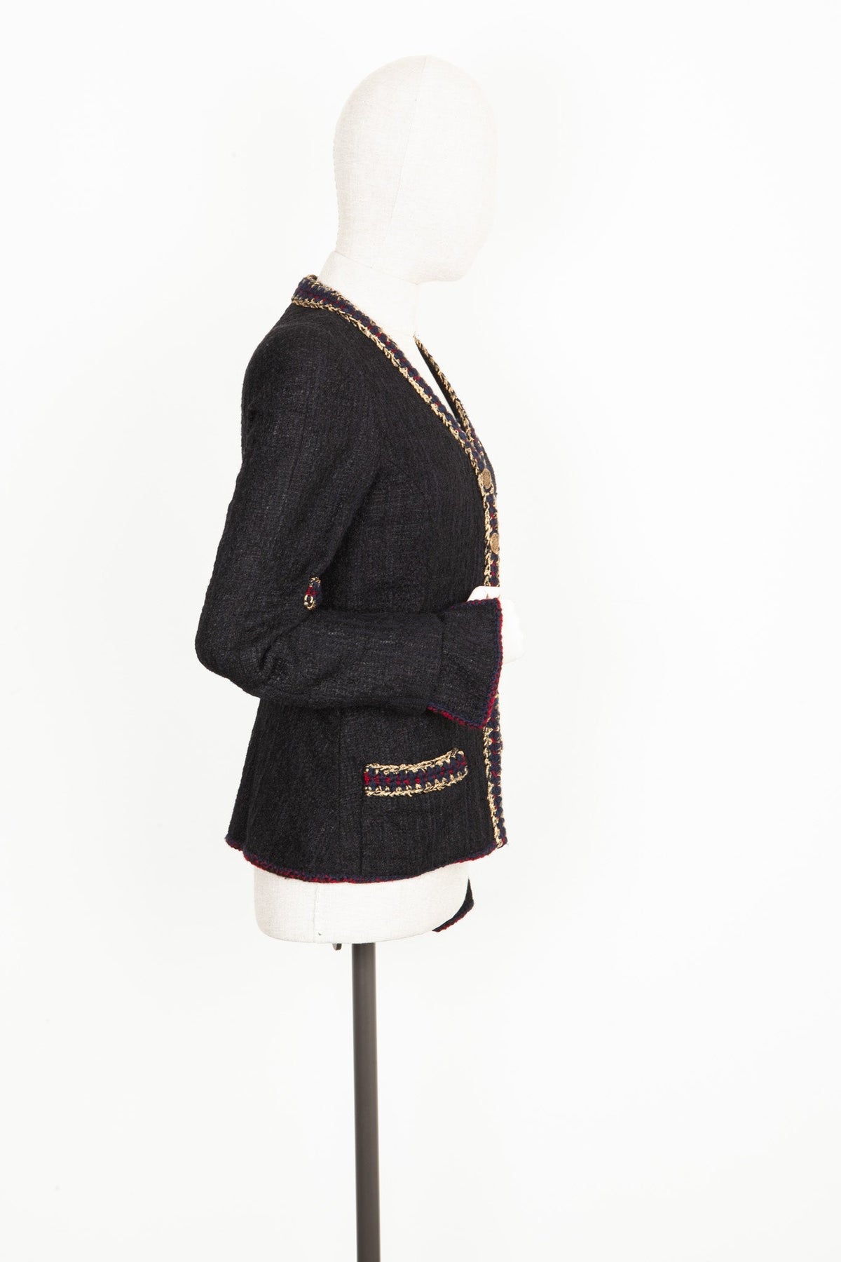 CHANEL Tweed Jacket Black Paris-Shanghai Prefall 2011