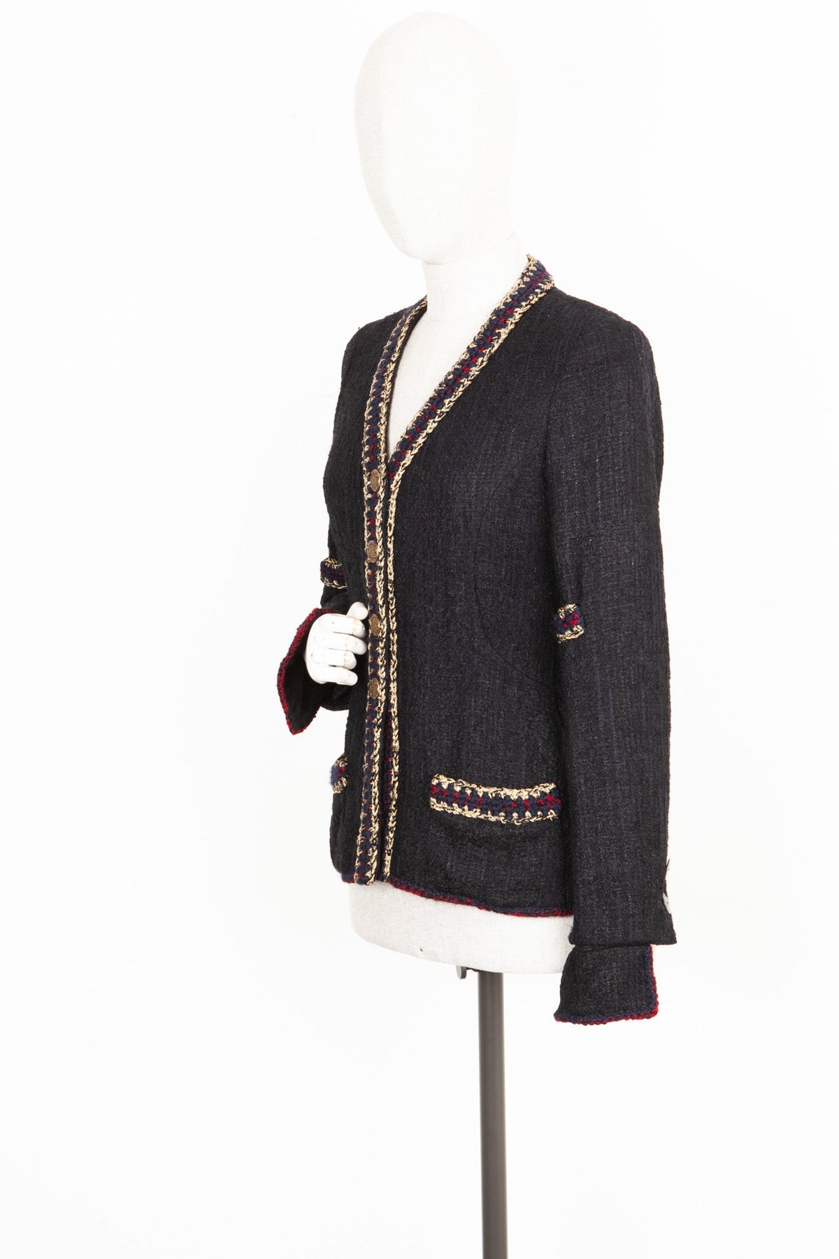 CHANEL Tweed Jacket Black Paris-Shanghai Prefall 2011