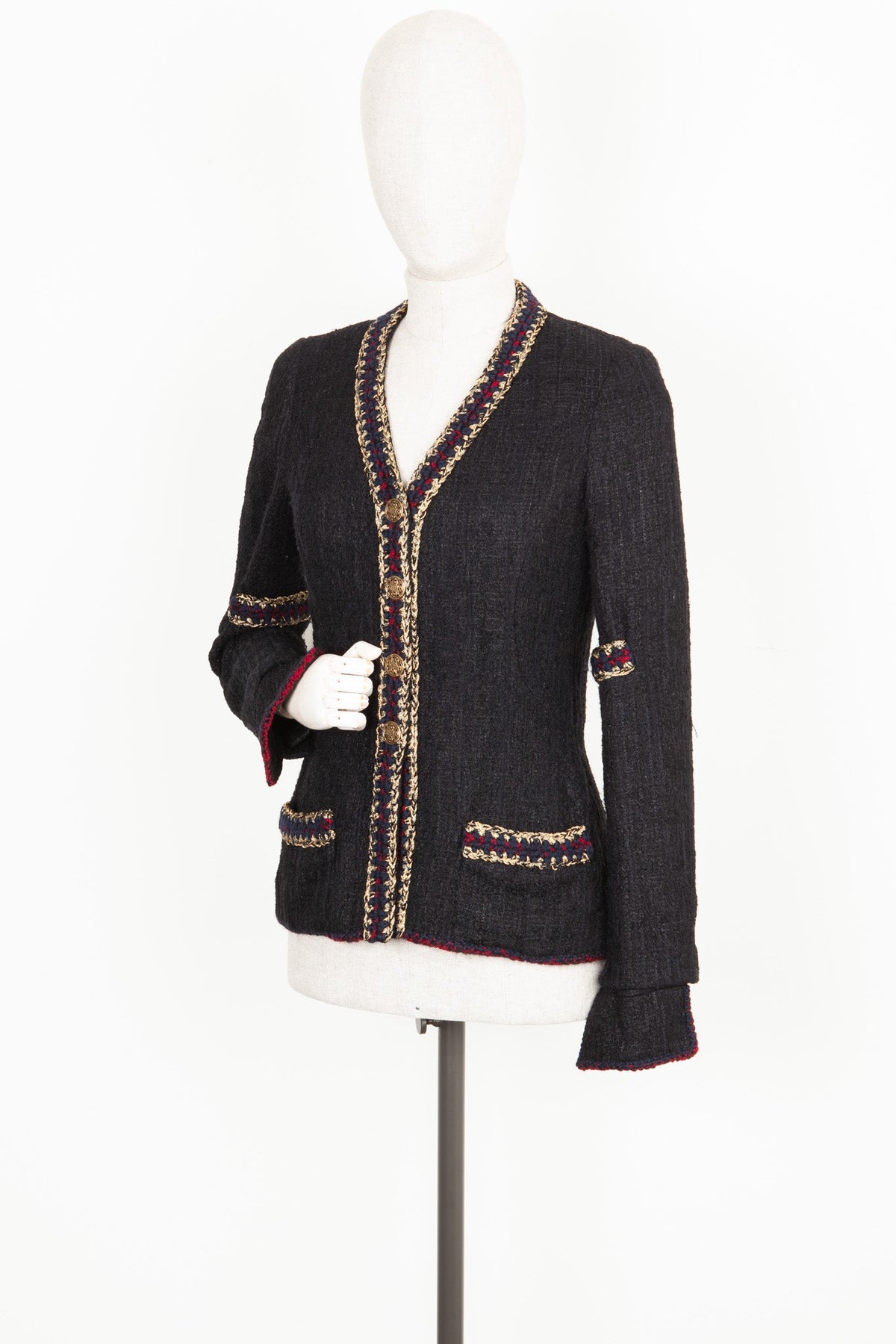 CHANEL Tweed Jacket Black Paris-Shanghai Prefall 2011