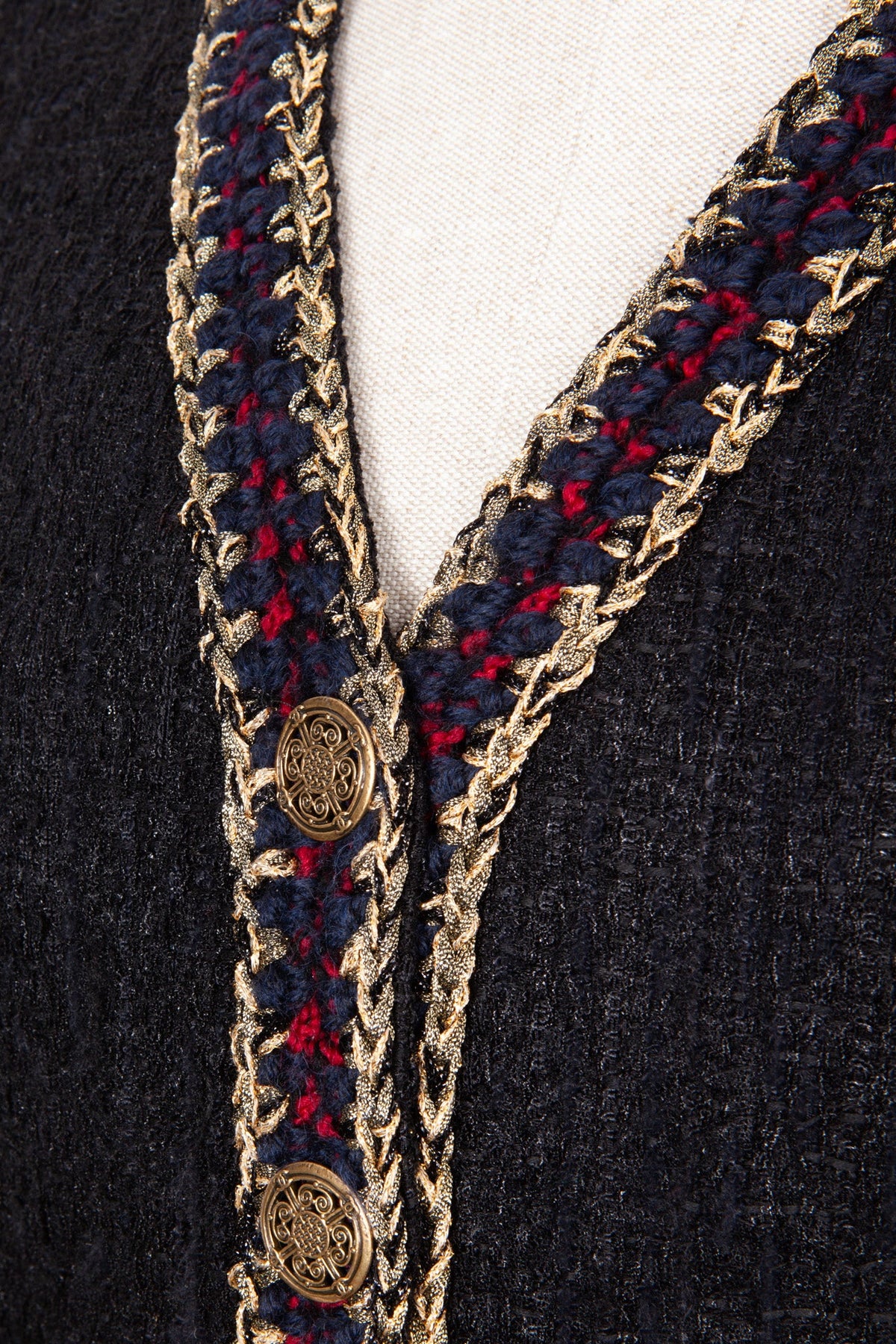 CHANEL Tweed Jacket Black Paris-Shanghai Prefall 2011