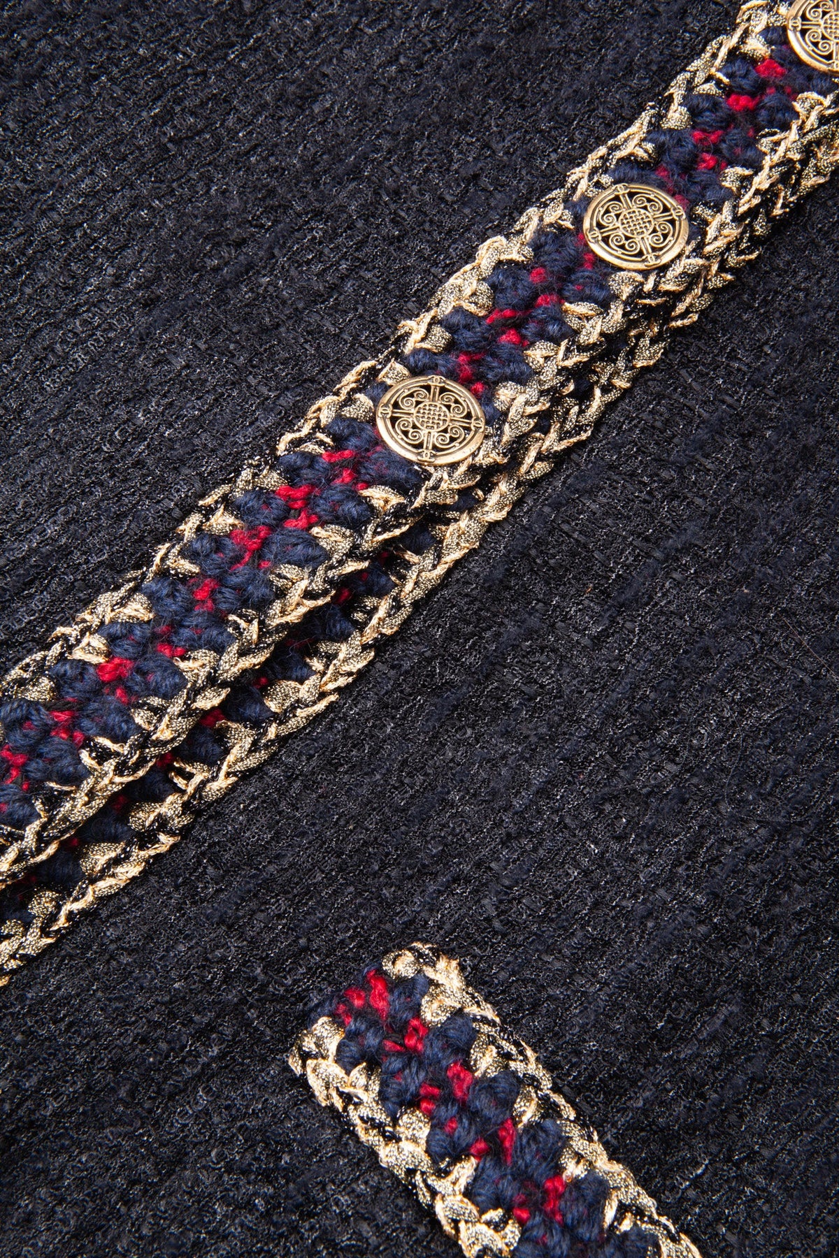 CHANEL Tweed Jacket Black Paris-Shanghai Prefall 2011
