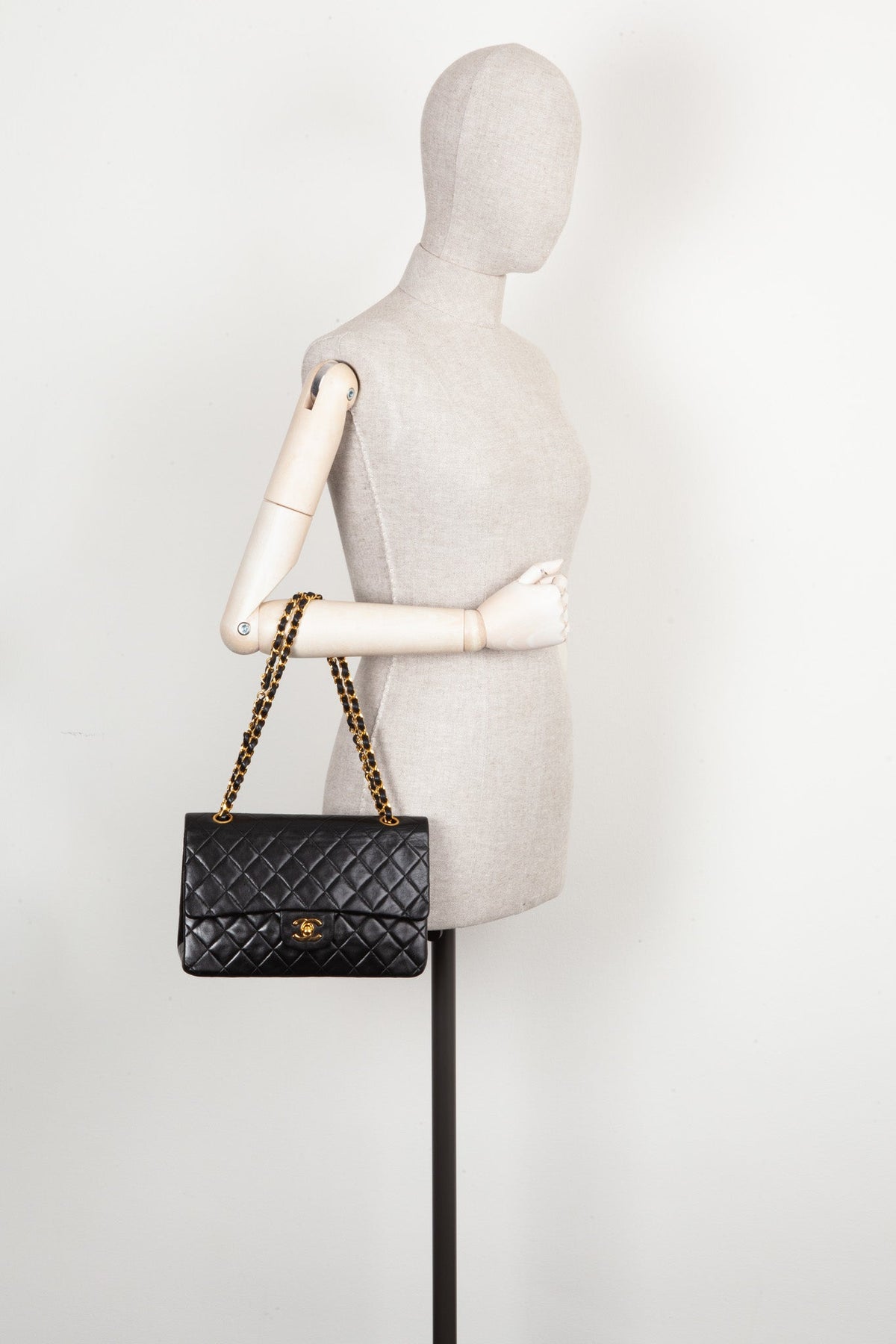 CHANEL Medium Double Flap Bag Black
