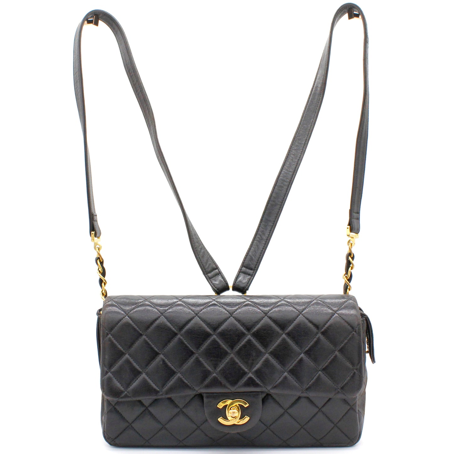 Chanel Black lambskin Vintage Backpack