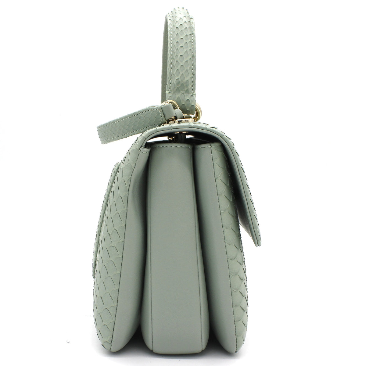 Chanel Snack skin Small Trendy CC Flap Dual Handle Bag Light Green