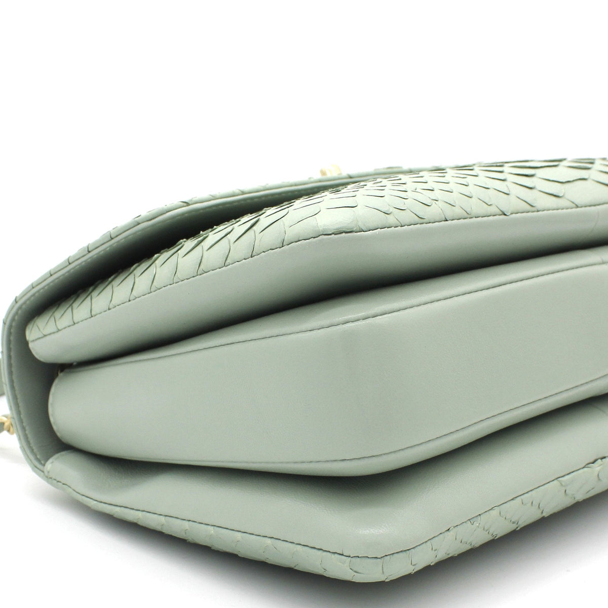 Chanel Snack skin Small Trendy CC Flap Dual Handle Bag Light Green