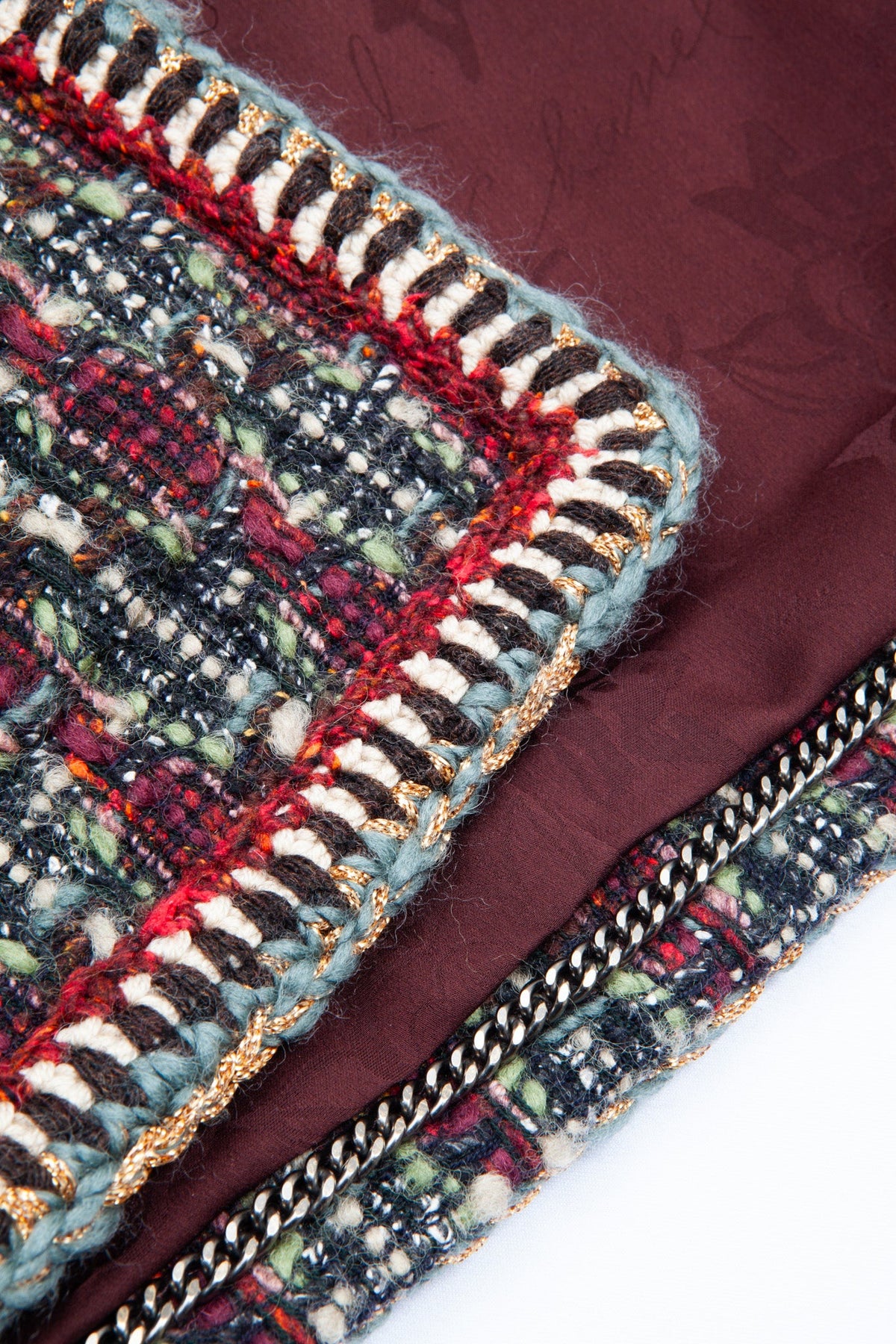 CHANEL Tweed Jacket Bordeaux & Green