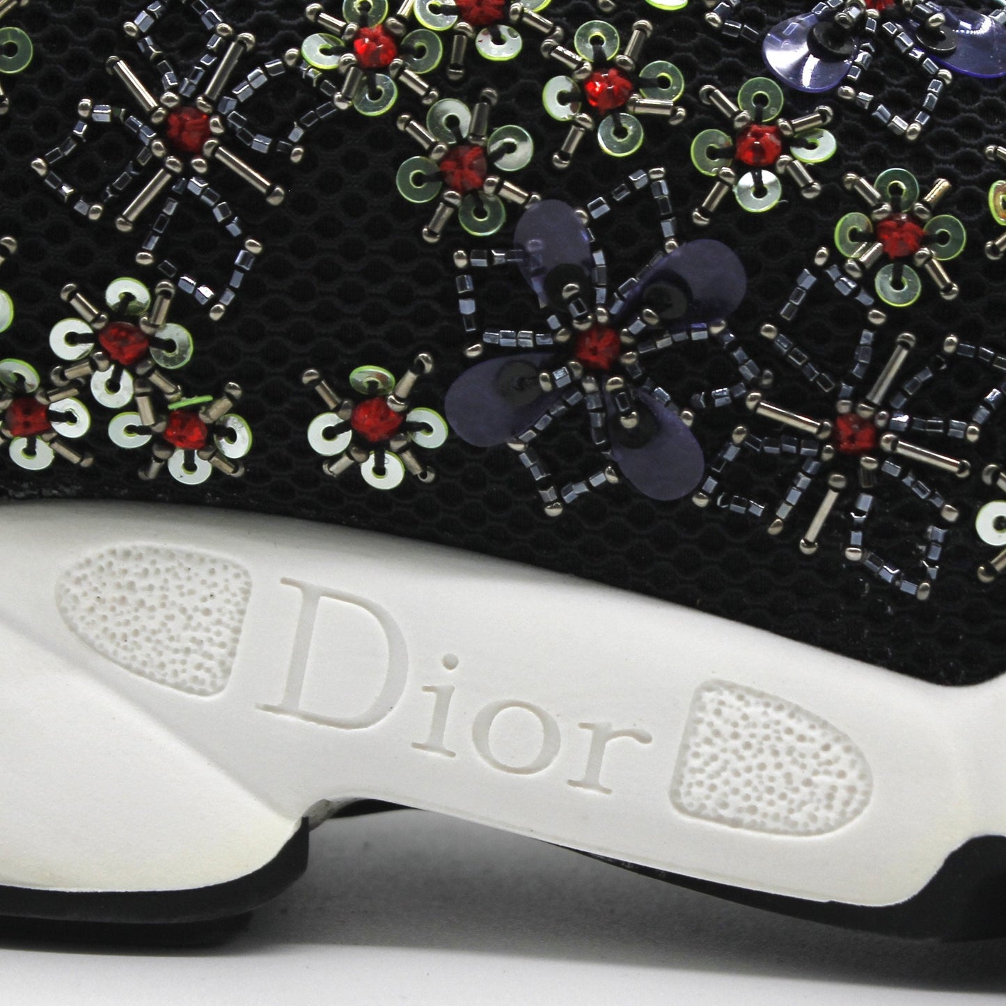 Dior Black Mesh Fusion Embellished Sneaker 38