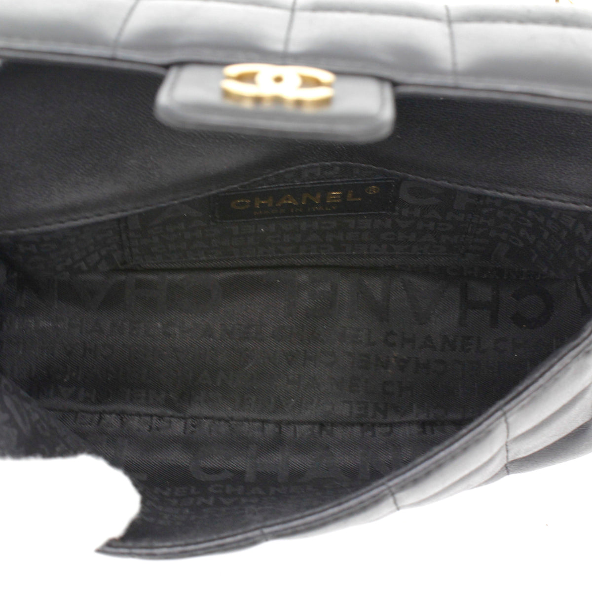 Chanel Square Quilted Chocolate Bar Mini Flap Black