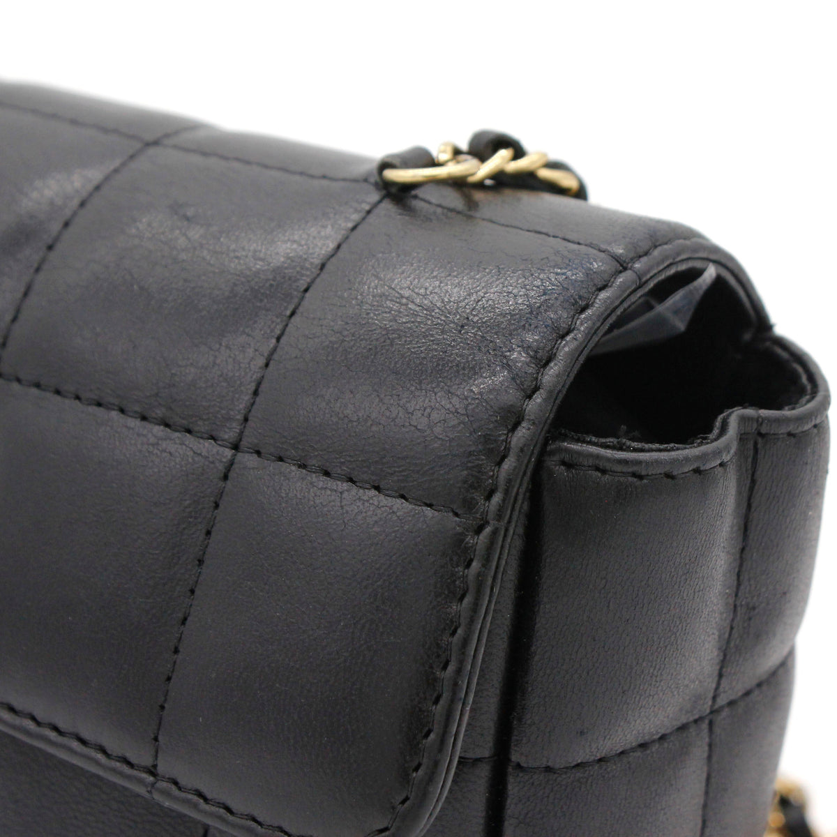 Chanel Square Quilted Chocolate Bar Mini Flap Black