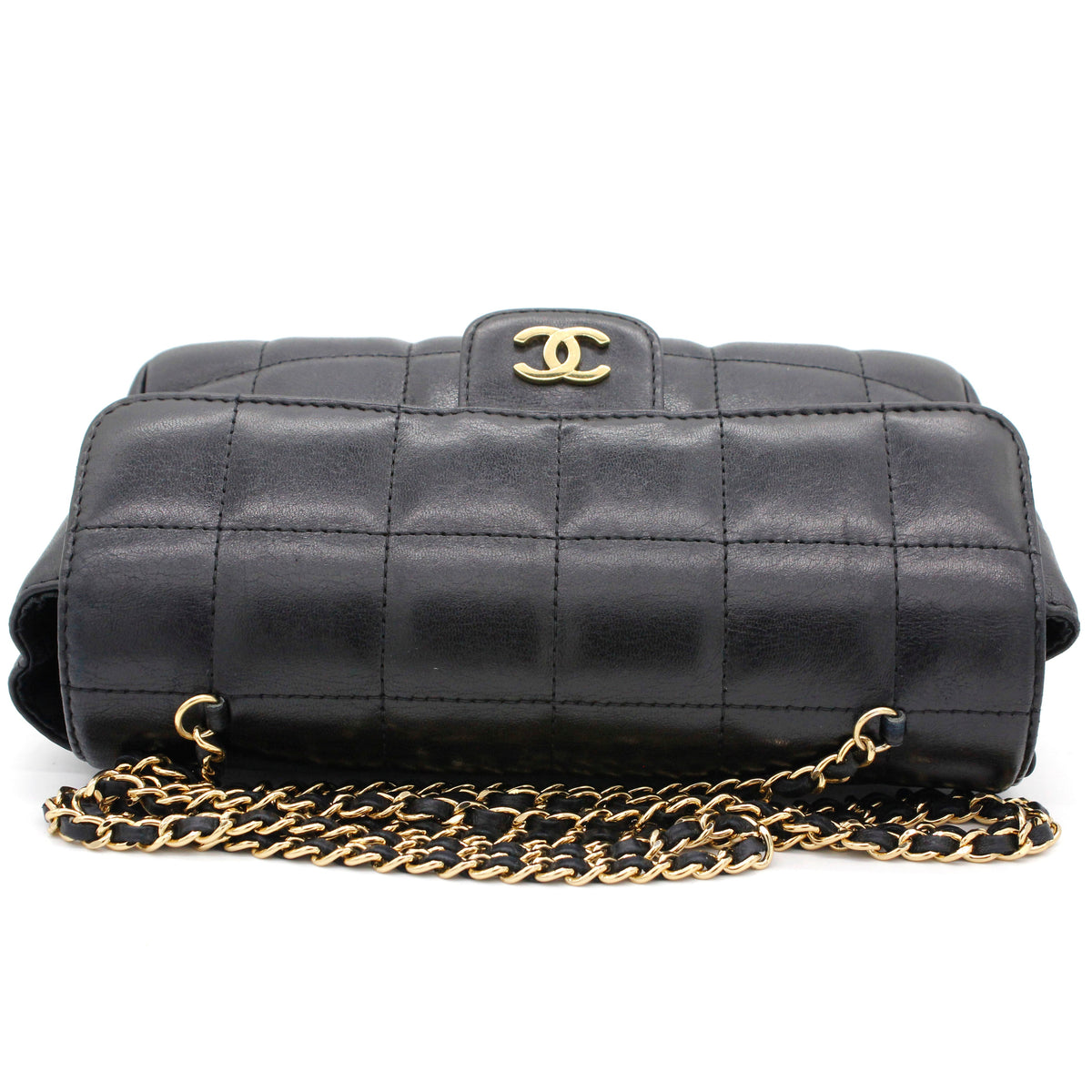 Chanel Square Quilted Chocolate Bar Mini Flap Black