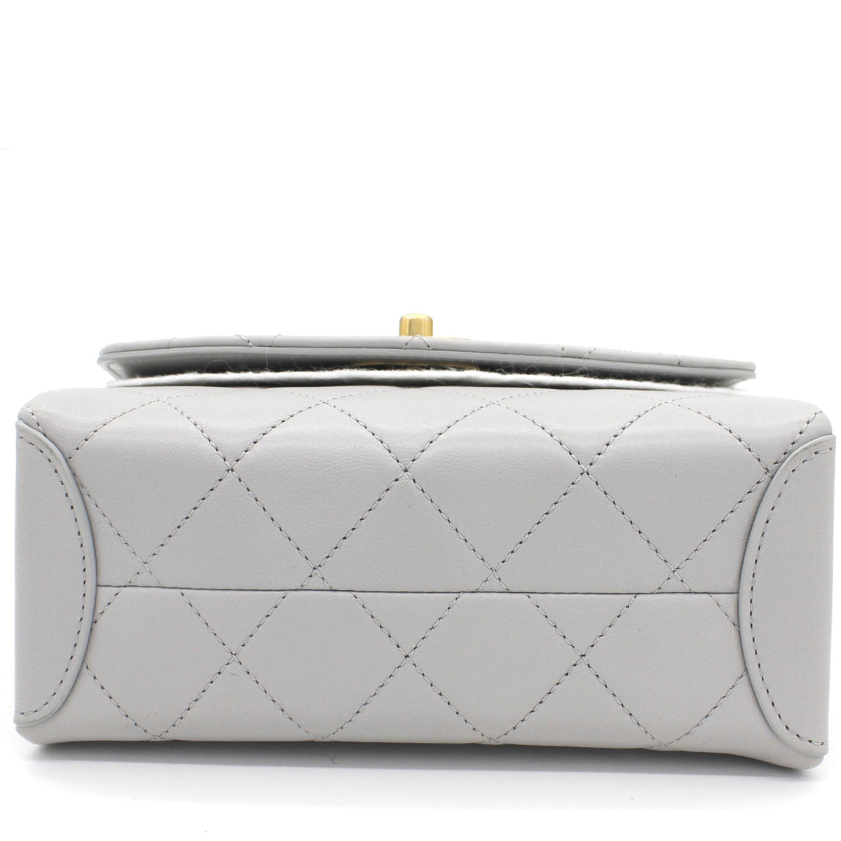 Chanel Quilted Lambskin Top Handle Flap Bag