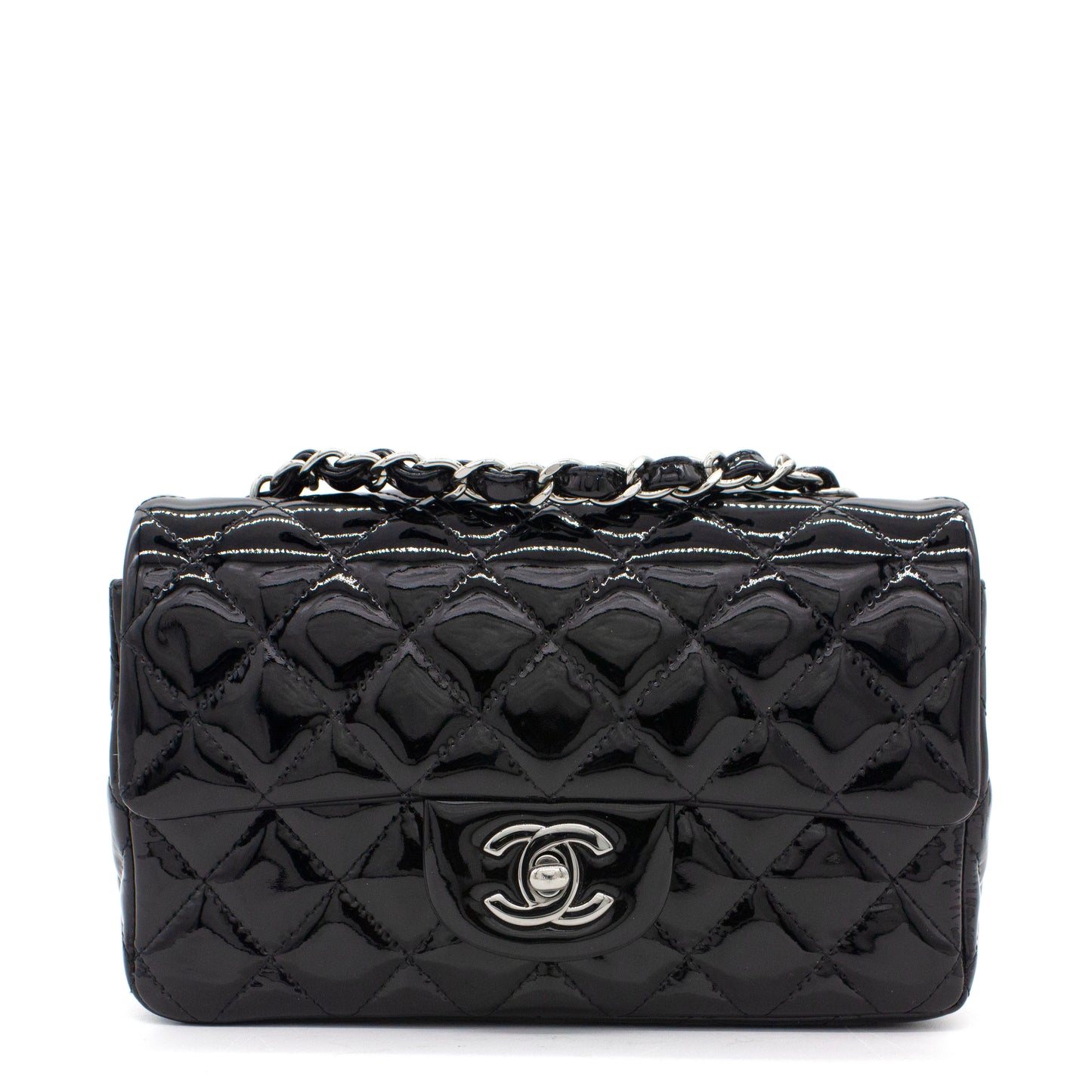 Chanel Classic Flap Mini Patent Leather Black