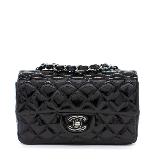 Chanel Classic Flap Mini Patent Leather Black
