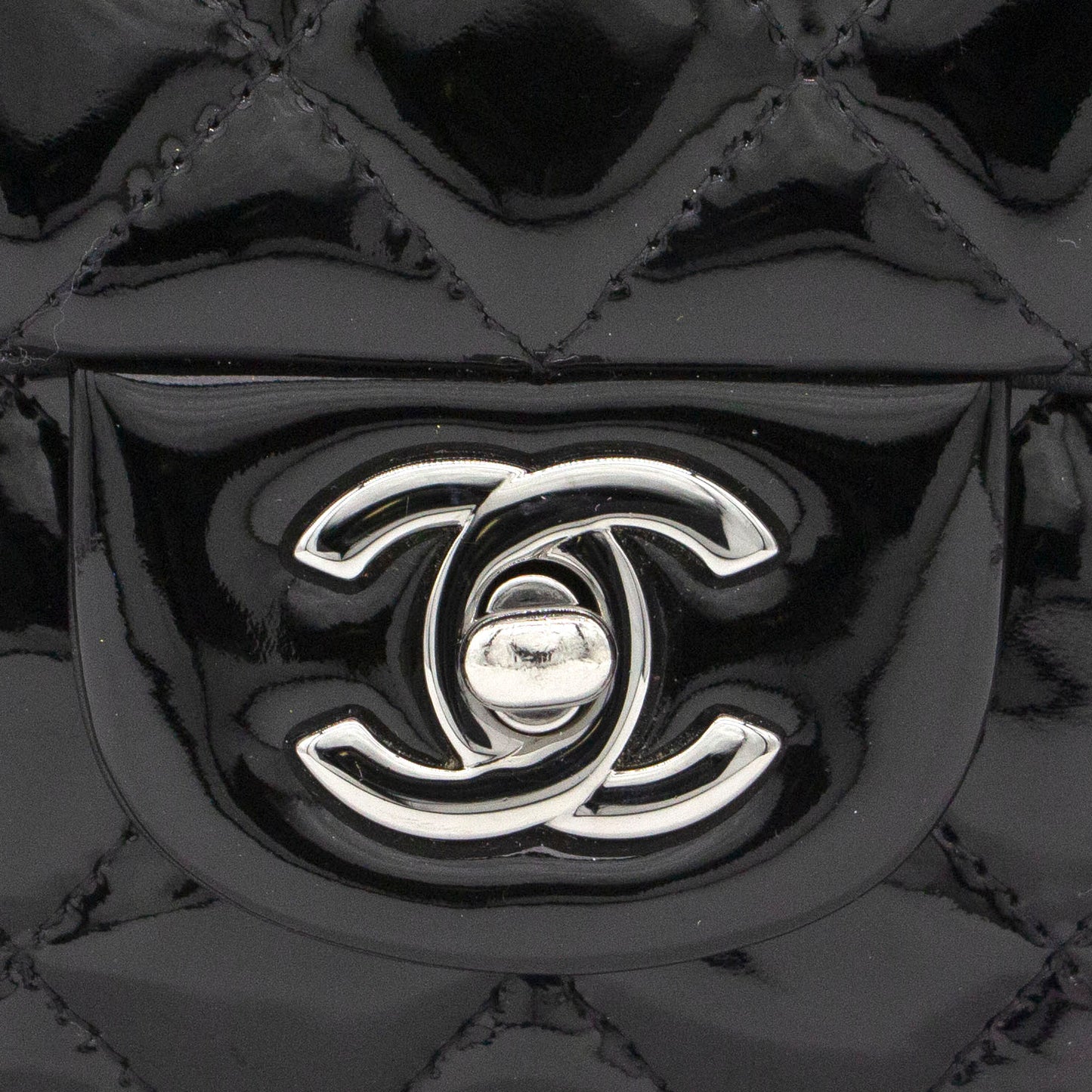 Chanel Classic Flap Mini Patent Leather Black