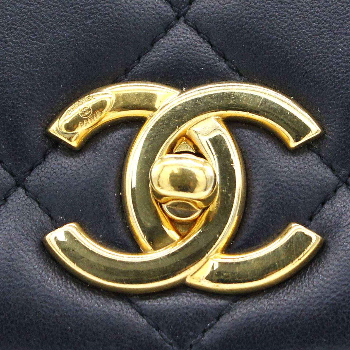Chanel Navy Blue Quilted Leather Small Trendy CC Flap Shoulder Bag